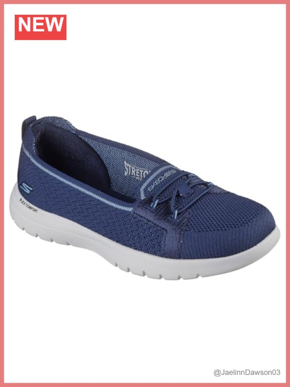 Women's Slip On Walking Shoes - Stretch Fit Knit, Air Cooled Insole
